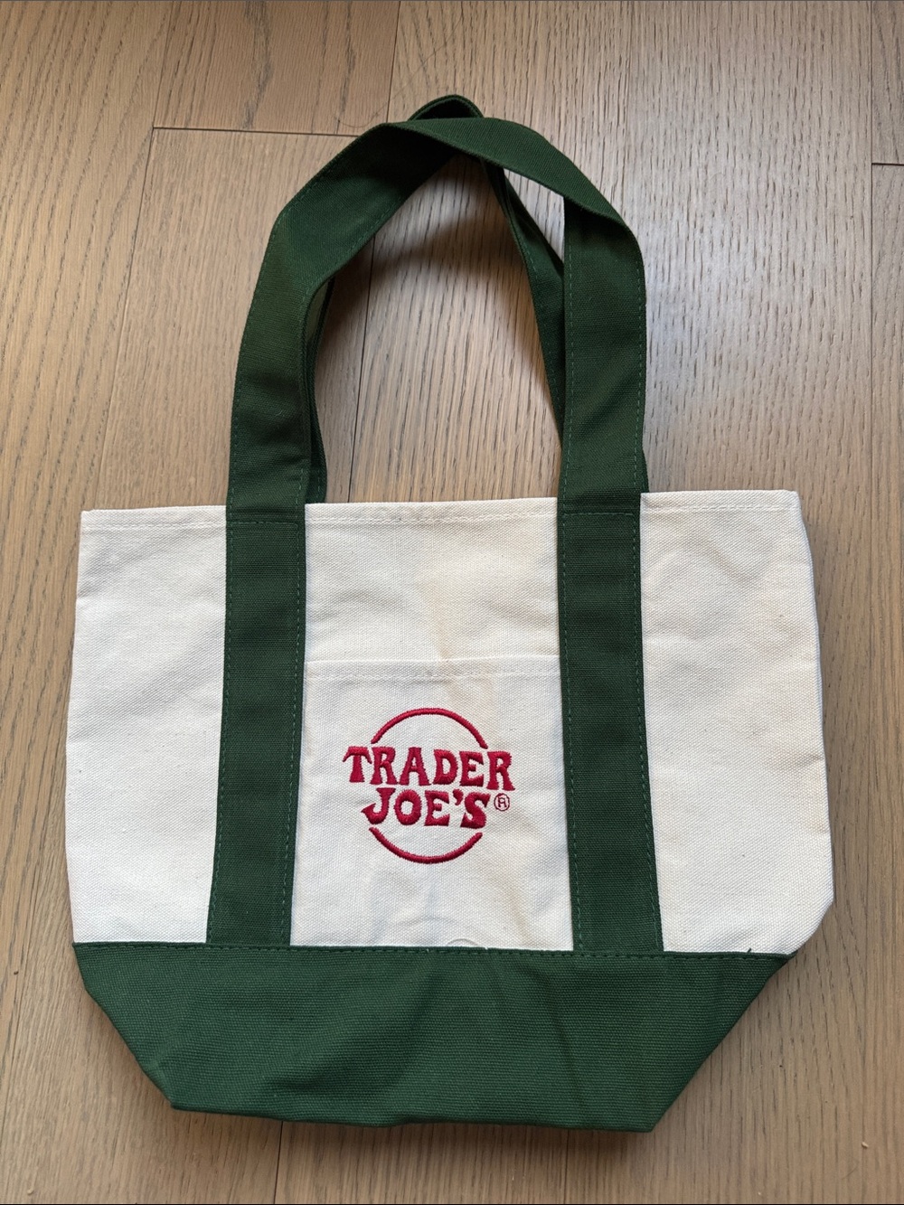 NWOT mini canvas Trader Joe’s bag